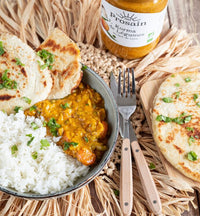 Korma de légumes & lait de coco
lentilles & riz basmati