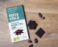 72% Barre de chocolat pur - terra etica