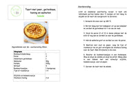 Taart met peer, geitenkaas, honing en walnoten Salade