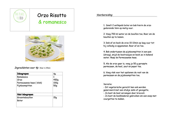Risotto à l'orzo et au romanesco