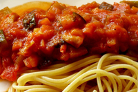 Vegetarische saus ( 900g) met spaghetti ( 500g)