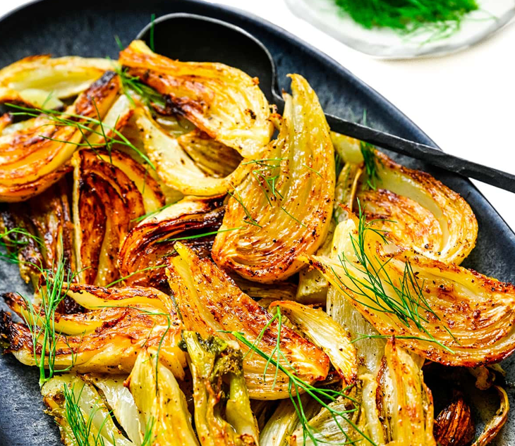 Fenouils et aubergines rôtis
Taboulé à la menthe & yahourt grec
