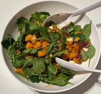 butternut  met pecannoten Spinazie & feta