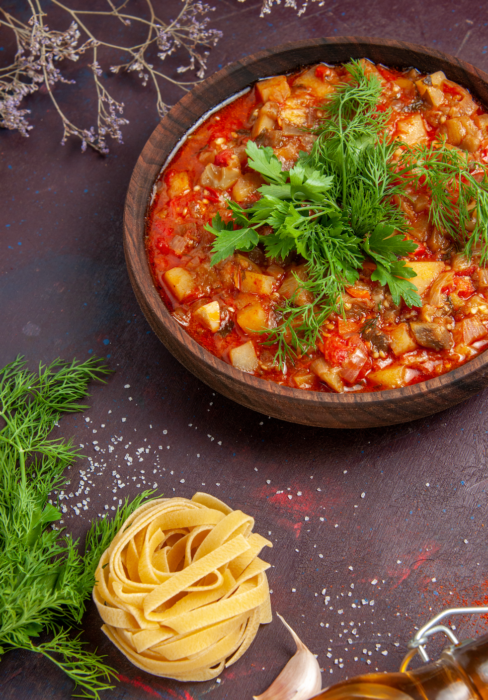 Express saus met gregrilled groenten Tagliatelle
