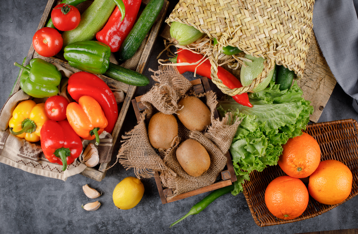 Panier de fruits et légumes 4p