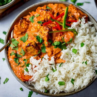 Poulet tikka masala express 
Riz basmati et légumes
