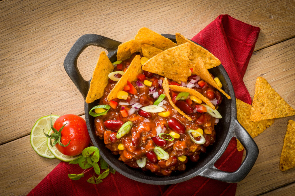 Nachos met Chili sin carne