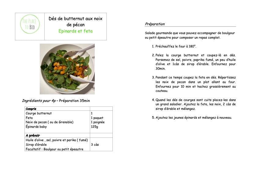 butternut  met pecannoten Spinazie & feta