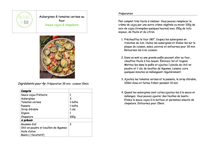 Aubergines met kerstomaten in de oven Cashew cream & paneermeel