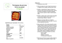 Parmigiana van paprika's gevuld met gehakte seitan & linguine