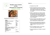 Boulgour aux tomates cerises, aubergines (ou courgettes) & yaourt au citron