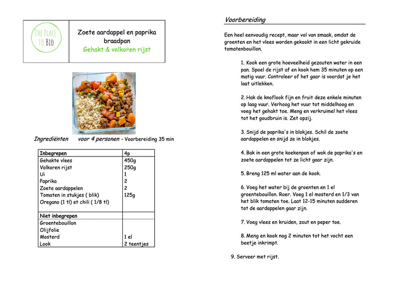 Poêlée de patates douces et poivrons, Viande hachée & riz complet