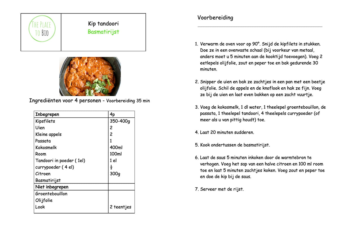 Poulet tandoori