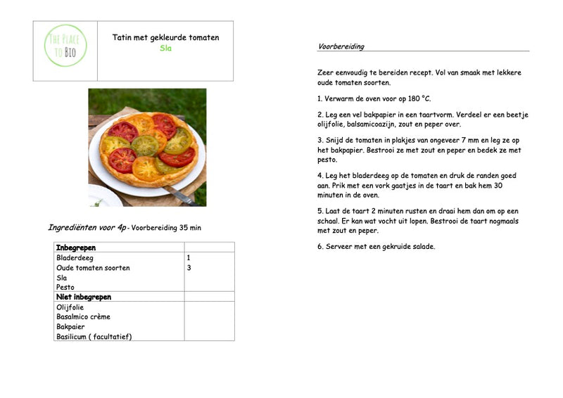 Tatin met oude tomaten soorten