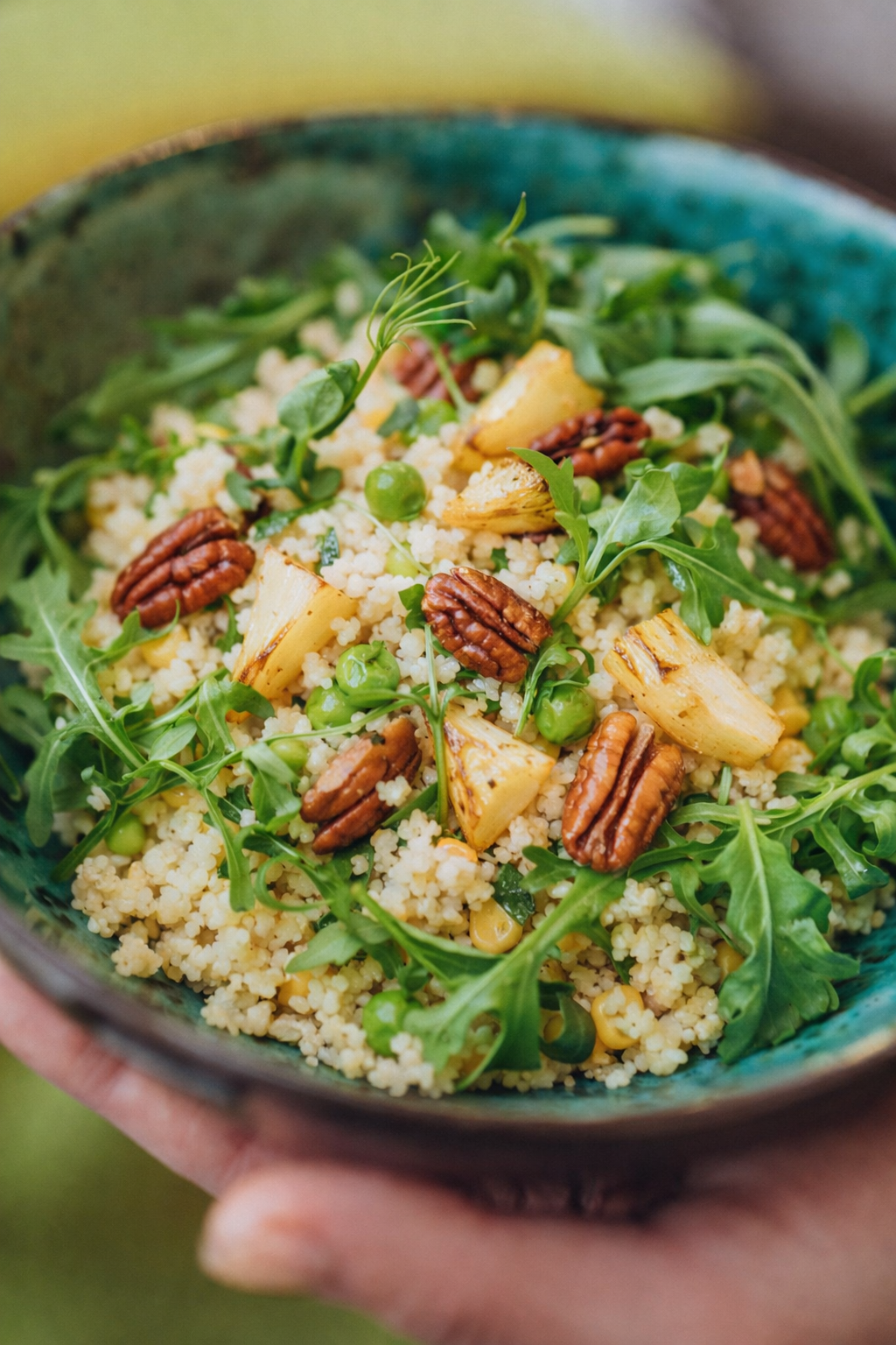 Boulgour met venkel Rucola, pecannoten & parmzaansekaas