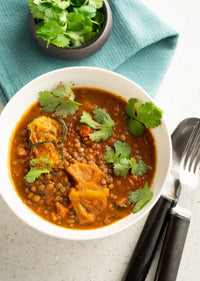 Curry de lentilles express Riz Basmati & courgettes