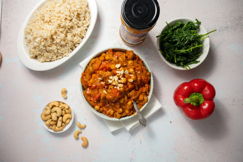 Poulet tikka masala express 
Riz basmati et légumes
