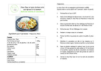 Chou-fleur et pois chiches rotis aux épices & riz basmati
Raïta de tomates et concombre
